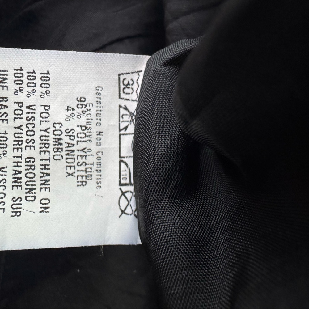 Cartise jacket coat zip up plaid black faux leather sleeves zipper gold hardware - Picture 9 of 9